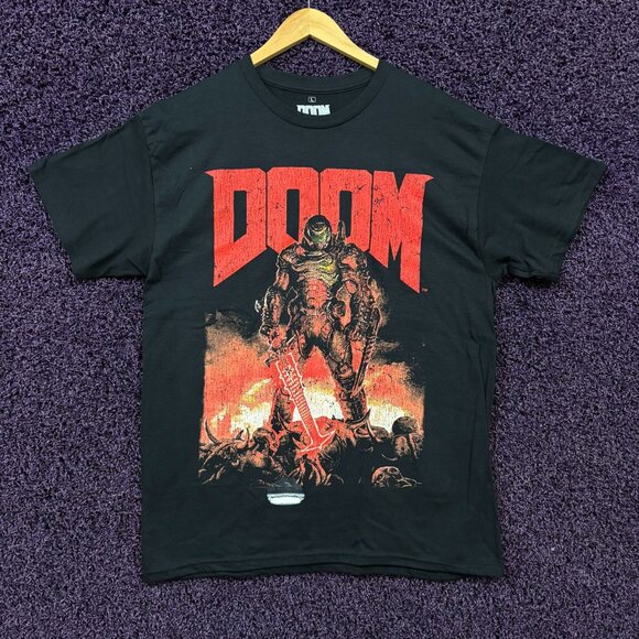Doom Eternal Video Game Poster Bethesda Softworks T-Shirt L - Picture 1 of 5